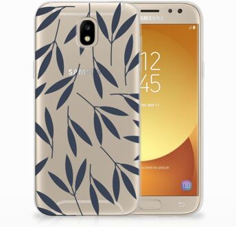 B2Ctelecom Samsung Galaxy J5 2017 TPU Hoesje Design Leaves Blue