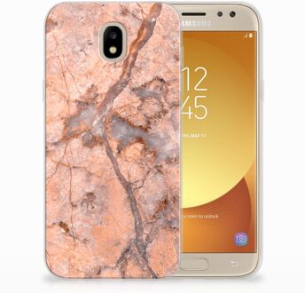 B2Ctelecom Samsung Galaxy J5 2017 TPU Hoesje Design Marmer Oranje