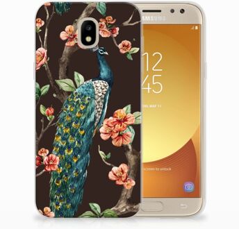 B2Ctelecom Samsung Galaxy J5 2017 TPU Hoesje Design Pauw met Bloemen