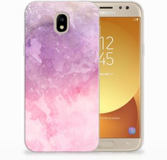 B2Ctelecom Samsung Galaxy J5 2017 TPU Hoesje Design Pink Purple Paint