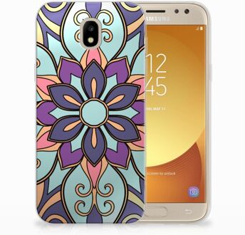 B2Ctelecom Samsung Galaxy J5 2017 TPU Hoesje Design Purple Flower