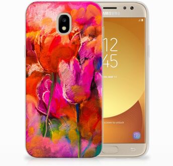 B2Ctelecom Samsung Galaxy J5 2017 TPU Hoesje Design Tulpen