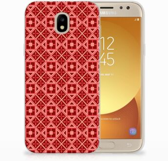 B2Ctelecom Samsung Galaxy J5 2017 Uniek TPU Hoesje Batik Red