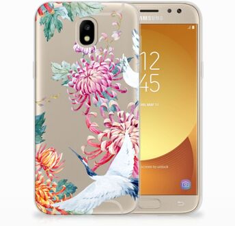 B2Ctelecom Samsung Galaxy J5 2017 Uniek TPU Hoesje Bird Flowers