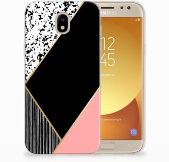 B2Ctelecom Samsung Galaxy J5 2017 Uniek TPU Hoesje Black Pink Shapes