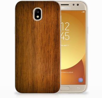 B2Ctelecom Samsung Galaxy J5 2017 Uniek TPU Hoesje Donker Hout