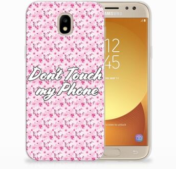 B2Ctelecom Samsung Galaxy J5 2017 Uniek TPU Hoesje Flowers Pink DTMP