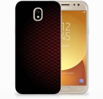 B2Ctelecom Samsung Galaxy J5 2017 Uniek TPU Hoesje Geruit Rood