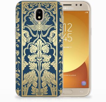 B2Ctelecom Samsung Galaxy J5 2017 Uniek TPU Hoesje Golden Flowers