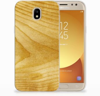 B2Ctelecom Samsung Galaxy J5 2017 Uniek TPU Hoesje Licht Hout