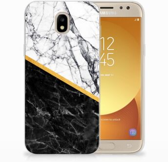 B2Ctelecom Samsung Galaxy J5 2017 Uniek TPU Hoesje Marble White Black