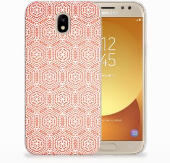 B2Ctelecom Samsung Galaxy J5 2017 Uniek TPU Hoesje Pattern Orange