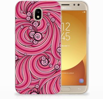 B2Ctelecom Samsung Galaxy J5 2017 Uniek TPU Hoesje Swirl Pink