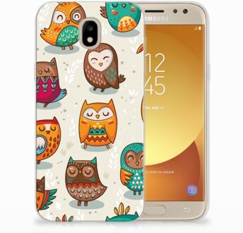 B2Ctelecom Samsung Galaxy J5 2017 Uniek TPU Hoesje Vrolijke Uilen