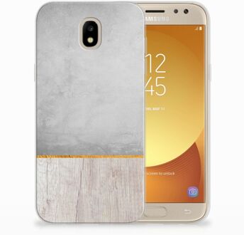 B2Ctelecom Samsung Galaxy J5 2017 Uniek TPU Hoesje Wood Concrete