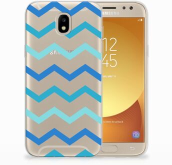 B2Ctelecom Samsung Galaxy J5 2017 Uniek TPU Hoesje Zigzag Blauw