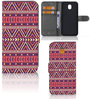 B2Ctelecom Samsung Galaxy J5 2017 Uniek Wallet Book Case Hoesje Aztec Purple