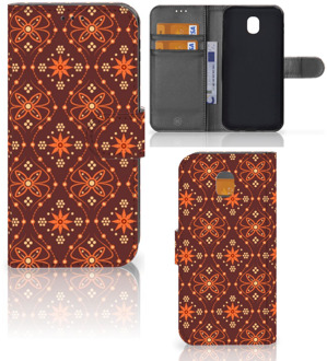 B2Ctelecom Samsung Galaxy J5 2017 Uniek Wallet Book Case Hoesje Batik Brown