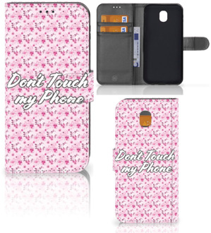 B2Ctelecom Samsung Galaxy J5 2017 Uniek Wallet Book Case Hoesje Flowers Pink DTMP