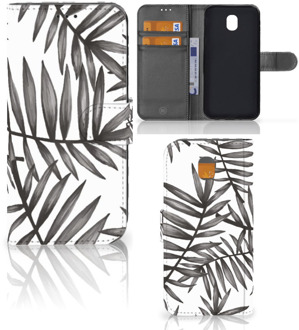 B2Ctelecom Samsung Galaxy J5 2017 Uniek Wallet Book Case Hoesje Leaves Grey