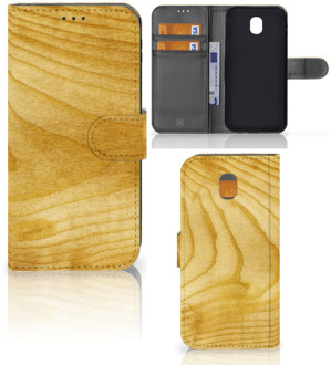 B2Ctelecom Samsung Galaxy J5 2017 Uniek Wallet Book Case Hoesje Licht Hout