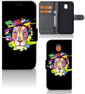 B2Ctelecom Samsung Galaxy J5 2017 Uniek Wallet Book Case Hoesje Lion Color