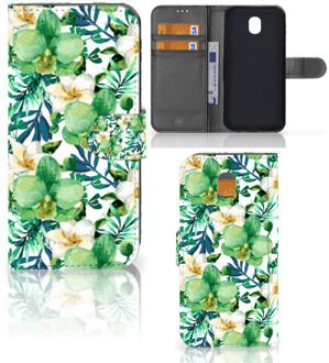 B2Ctelecom Samsung Galaxy J5 2017 Uniek Wallet Book Case Hoesje Orchidee Groen