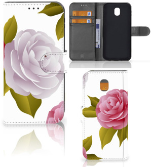 B2Ctelecom Samsung Galaxy J5 2017 Uniek Wallet Book Case Hoesje Roses