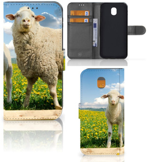 B2Ctelecom Samsung Galaxy J5 2017 Uniek Wallet Book Case Hoesje Schaap en Lammetje