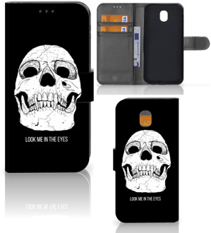 B2Ctelecom Samsung Galaxy J5 2017 Uniek Wallet Book Case Hoesje Skull Eyes