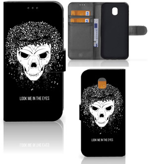 B2Ctelecom Samsung Galaxy J5 2017 Uniek Wallet Book Case Hoesje Skull Hair