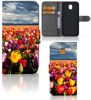 B2Ctelecom Samsung Galaxy J5 2017 Uniek Wallet Book Case Hoesje Tulpen