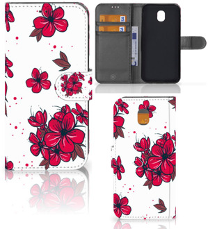 B2Ctelecom Samsung Galaxy J5 2017 Wallet Book Case Hoesje Design Blossom Red