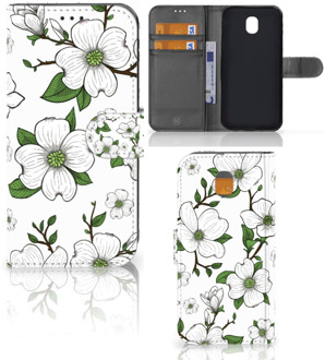 B2Ctelecom Samsung Galaxy J5 2017 Wallet Book Case Hoesje Design Dogwood Flowers