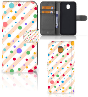 B2Ctelecom Samsung Galaxy J5 2017 Wallet Book Case Hoesje Design Dots