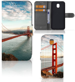 B2Ctelecom Samsung Galaxy J5 2017 Wallet Book Case Hoesje Design Golden Gate Bridge