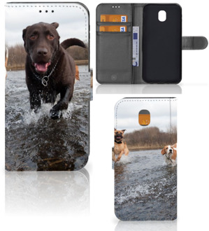 B2Ctelecom Samsung Galaxy J5 2017 Wallet Book Case Hoesje Design Honden