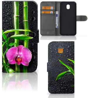 B2Ctelecom Samsung Galaxy J5 2017 Wallet Book Case Hoesje Design Orchidee