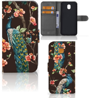 B2Ctelecom Samsung Galaxy J5 2017 Wallet Book Case Hoesje Design Pauw met Bloemen