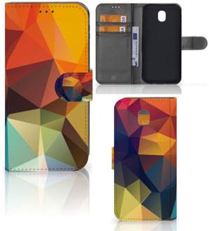 B2Ctelecom Samsung Galaxy J5 2017 Wallet Book Case Hoesje Design Polygon Color