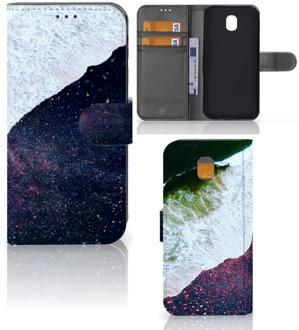 B2Ctelecom Samsung Galaxy J5 2017 Wallet Book Case Hoesje Design Sea in Space