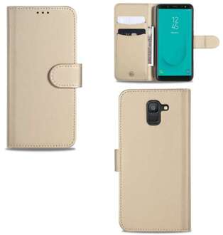 B2Ctelecom Samsung Galaxy J6 (2018) Hoesje Goud met Pasjeshouder