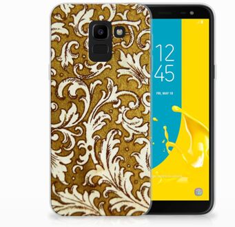 B2Ctelecom Samsung Galaxy J6 2018 TPU Hoesje Design Barok Goud