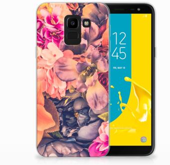 B2Ctelecom Samsung Galaxy J6 2018 TPU Hoesje Design Bosje Bloemen