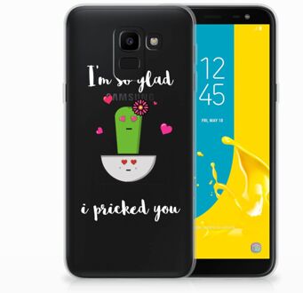 B2Ctelecom Samsung Galaxy J6 2018 TPU Hoesje Design Cactus Glad