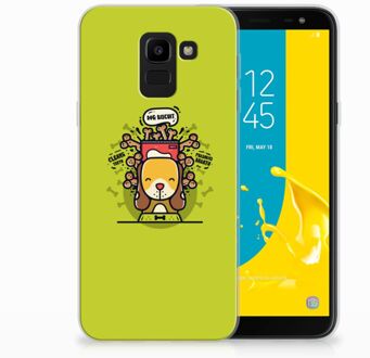 B2Ctelecom Samsung Galaxy J6 2018 TPU Hoesje Design Doggy Biscuit