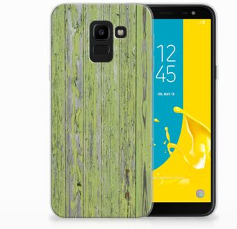 B2Ctelecom Samsung Galaxy J6 2018 TPU Hoesje Design Green Wood