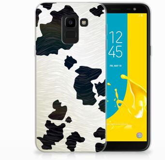 B2Ctelecom Samsung Galaxy J6 2018 TPU Hoesje Design Koeienvlekken