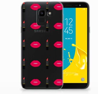 B2Ctelecom Samsung Galaxy J6 2018 TPU Hoesje Design Lipstick Kiss