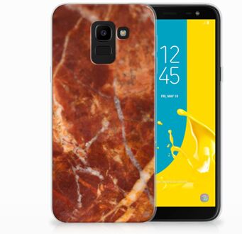 B2Ctelecom Samsung Galaxy J6 2018 TPU Hoesje Design Marmer Bruin